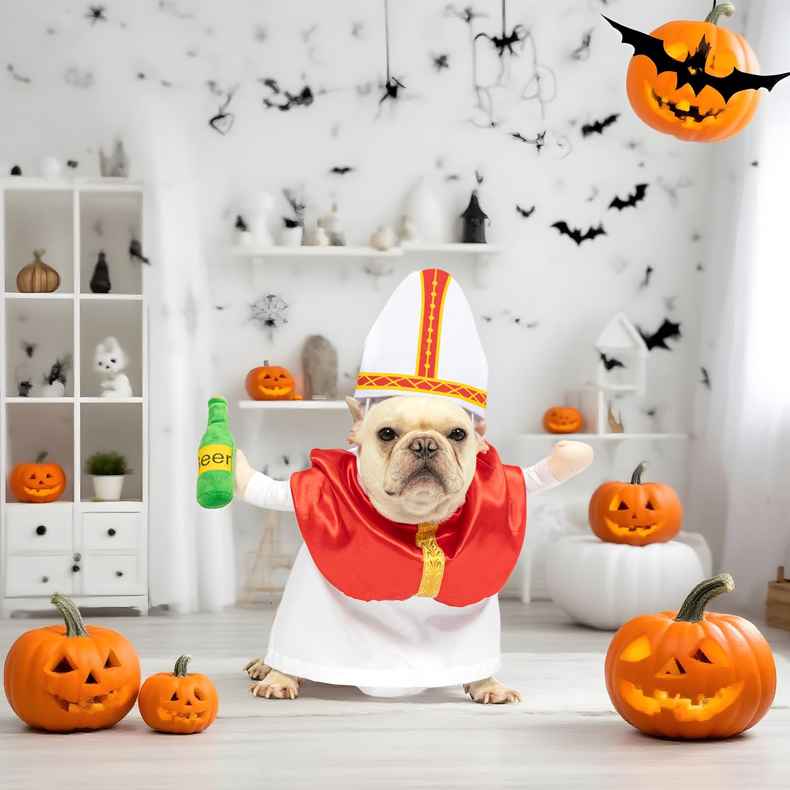 NACOCO pope pet costume shown worn by a pet.