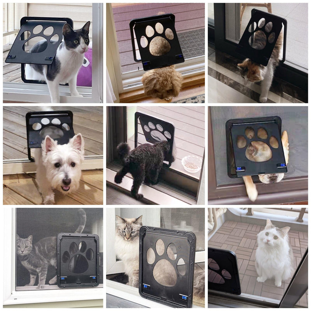 NAMSAN Cat Screen Door magnetic flap shown in a close-up view.