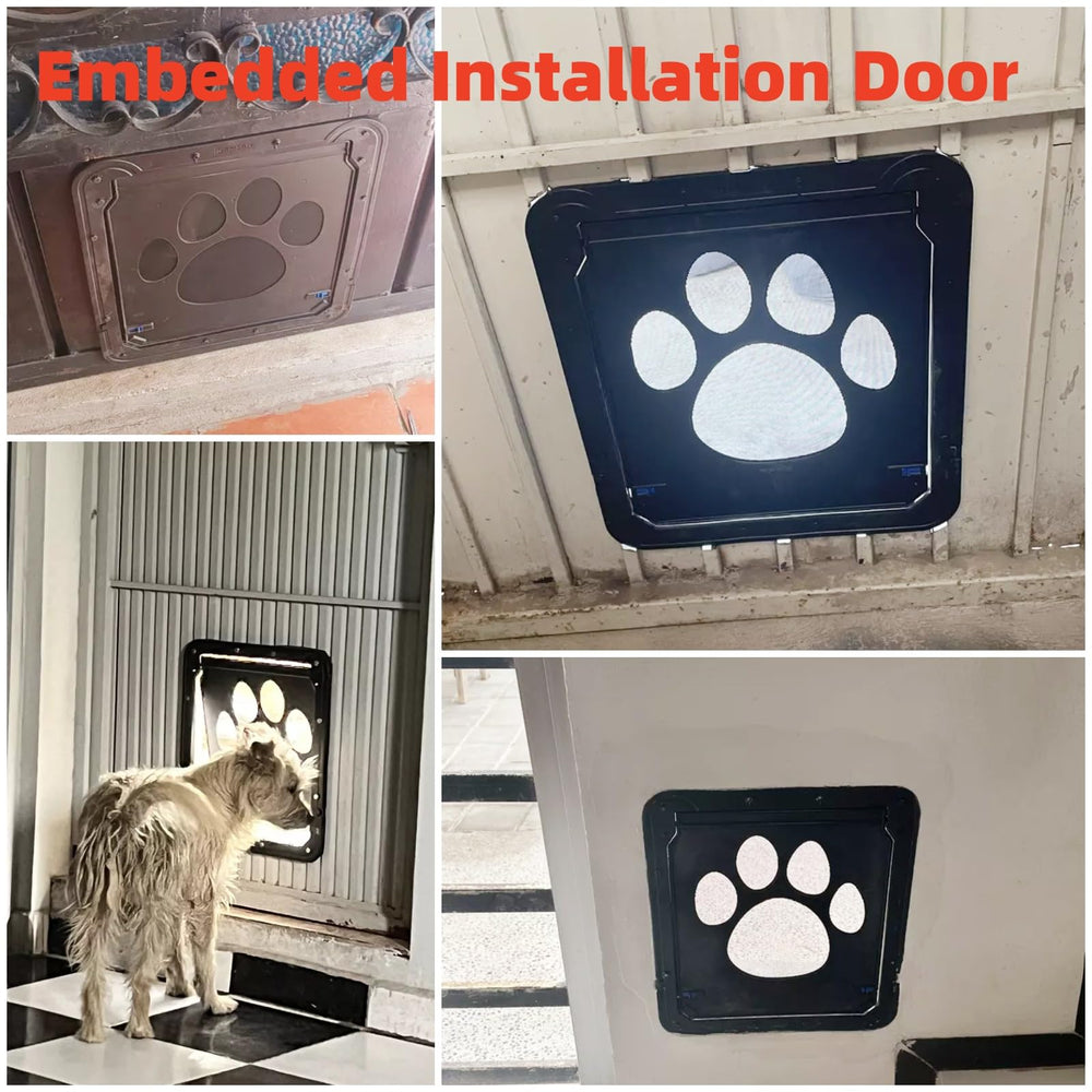 NAMSAN Cat Screen Door installed on a screen door.