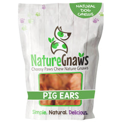 Nature Gnaws Pig Ears pack shown from the front.