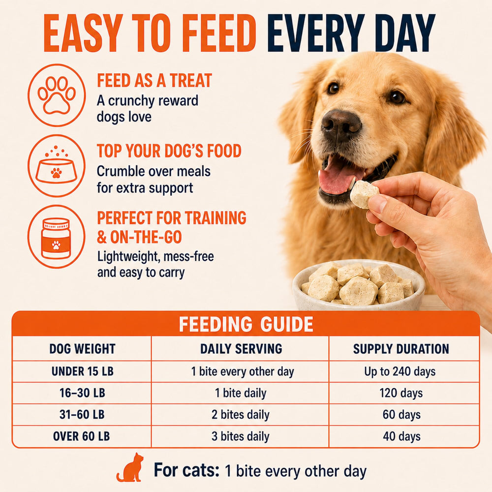 The 120-bite quantity of NATURE TARGET Glucosamine for Dogs.