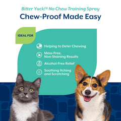 NaturVet Bitter Yuck! no-chew training spray shown from a side angle.