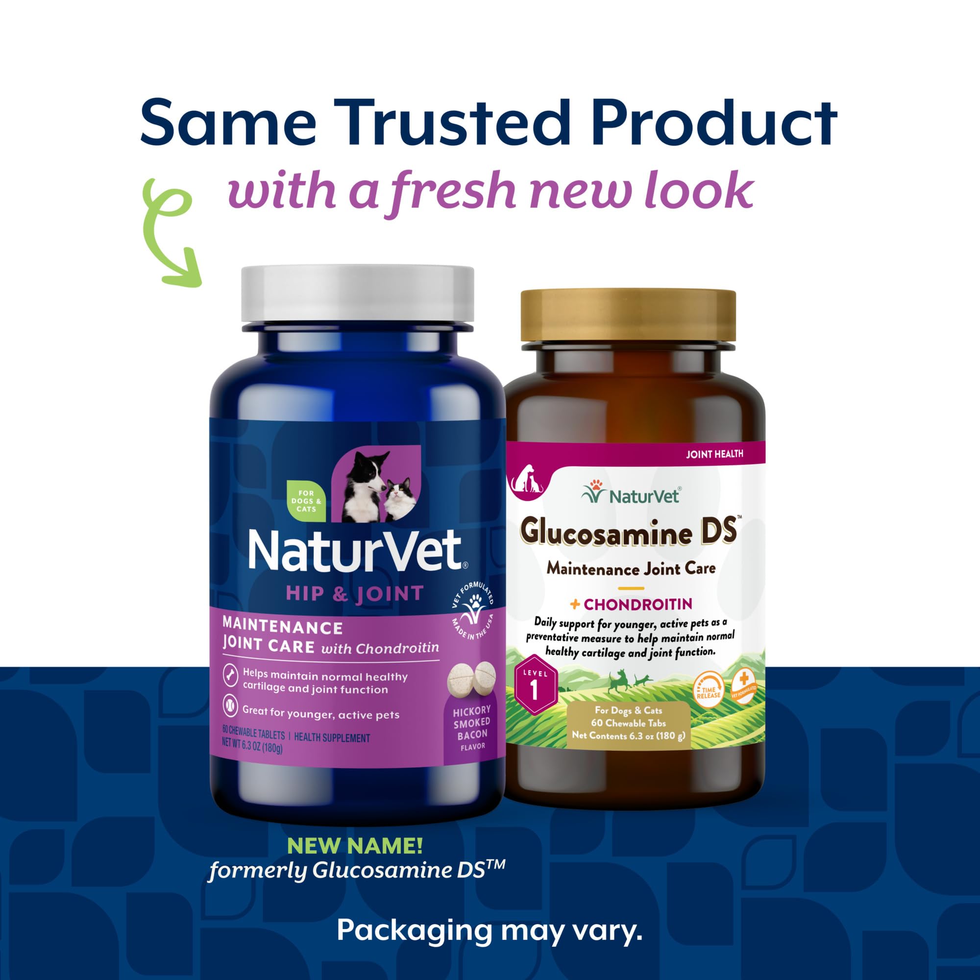 NaturVet Glucosamine DS joint-support product label shown in close-up