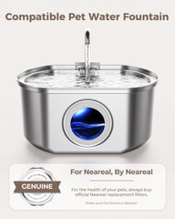 Neareal cat fountain filter close-up showing the carbon filter.