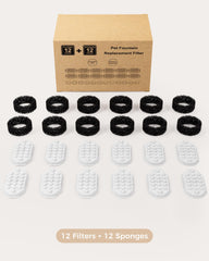 Neareal cat fountain filter shown alongside its compatible fountain model.
