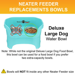 Neater Pet Brands replacement dog bowl positioned in a compatible raised feeder.