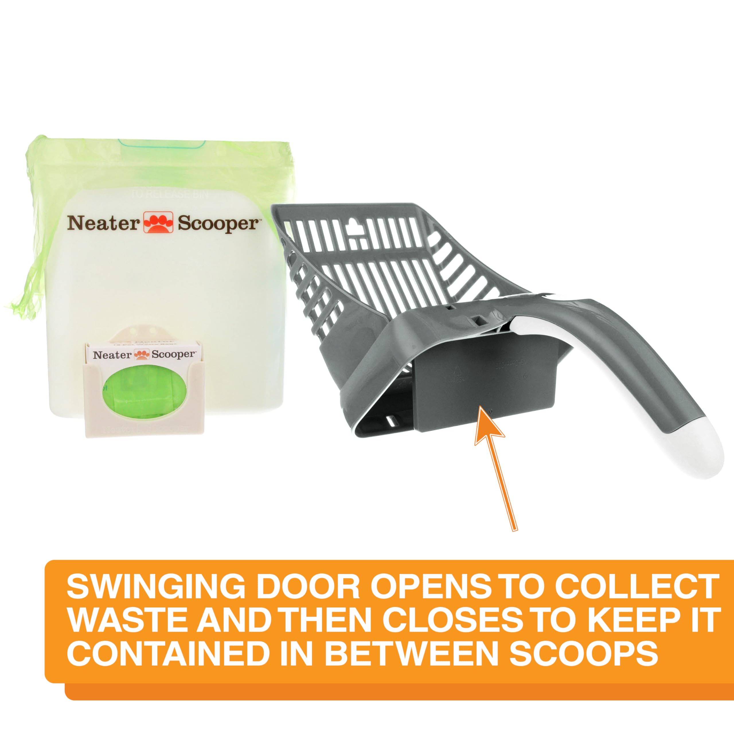 Neater Pet Brands Neater Scooper Standard ergonomic handle shown in close-up.