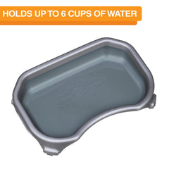 Neater Pet Brands Little Big Bowl in gunmetal grey.