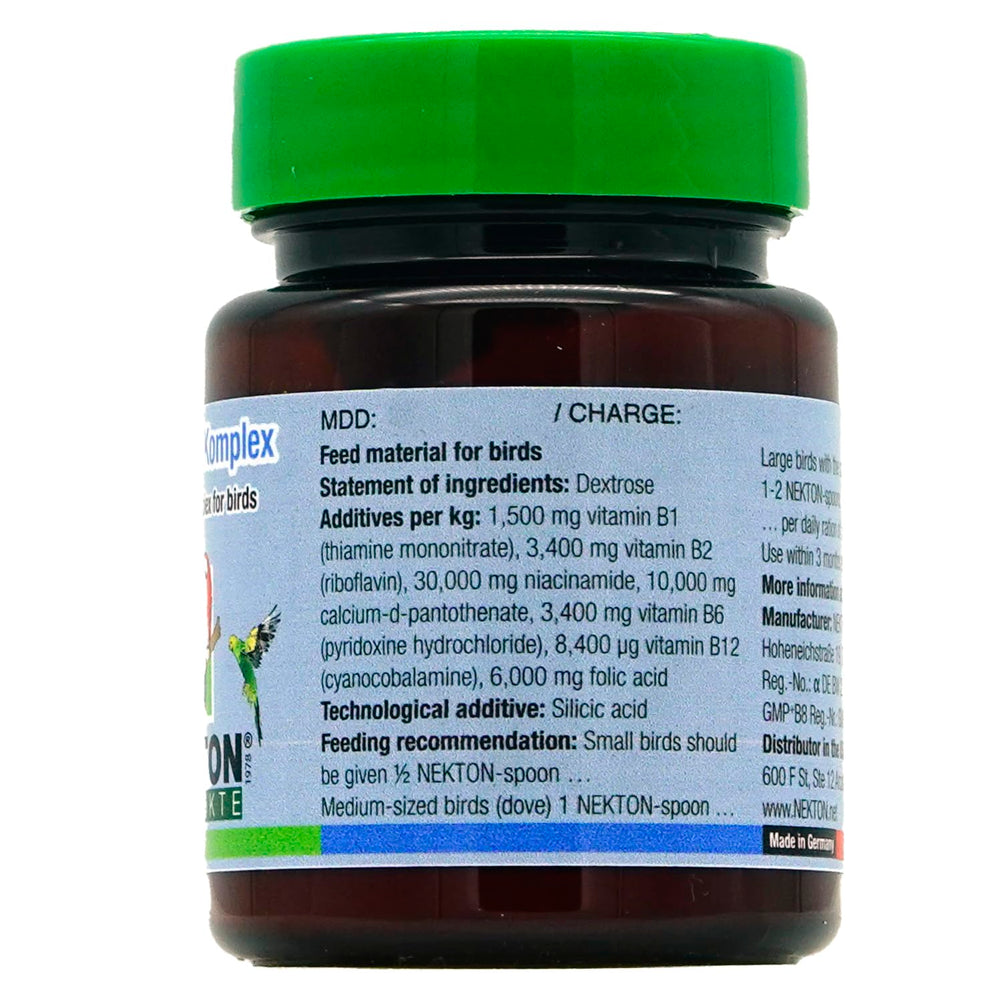 NEKTON B-Komplex bird supplement package shown from an angled view.