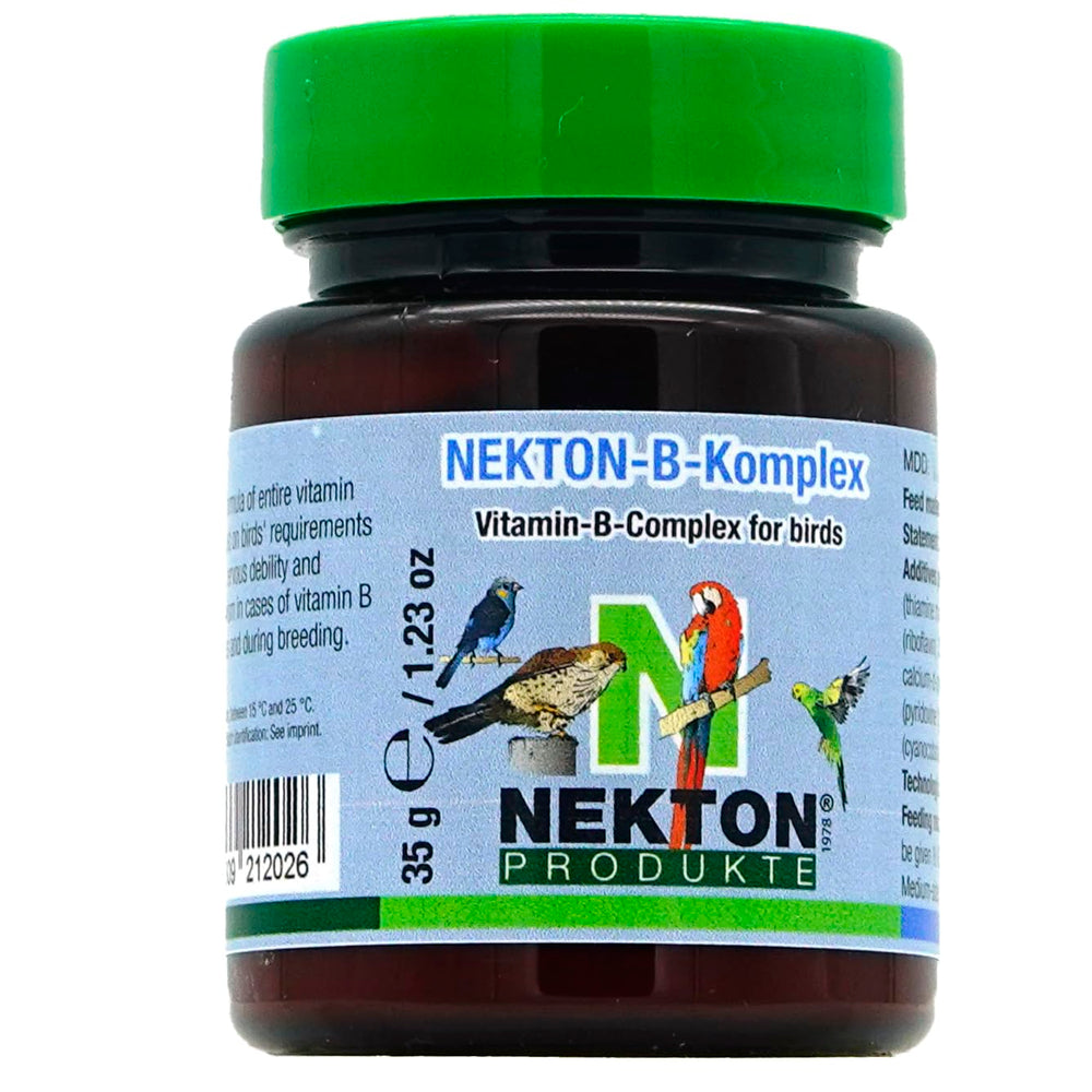 NEKTON B-Komplex bird supplement shown from the front of its package.