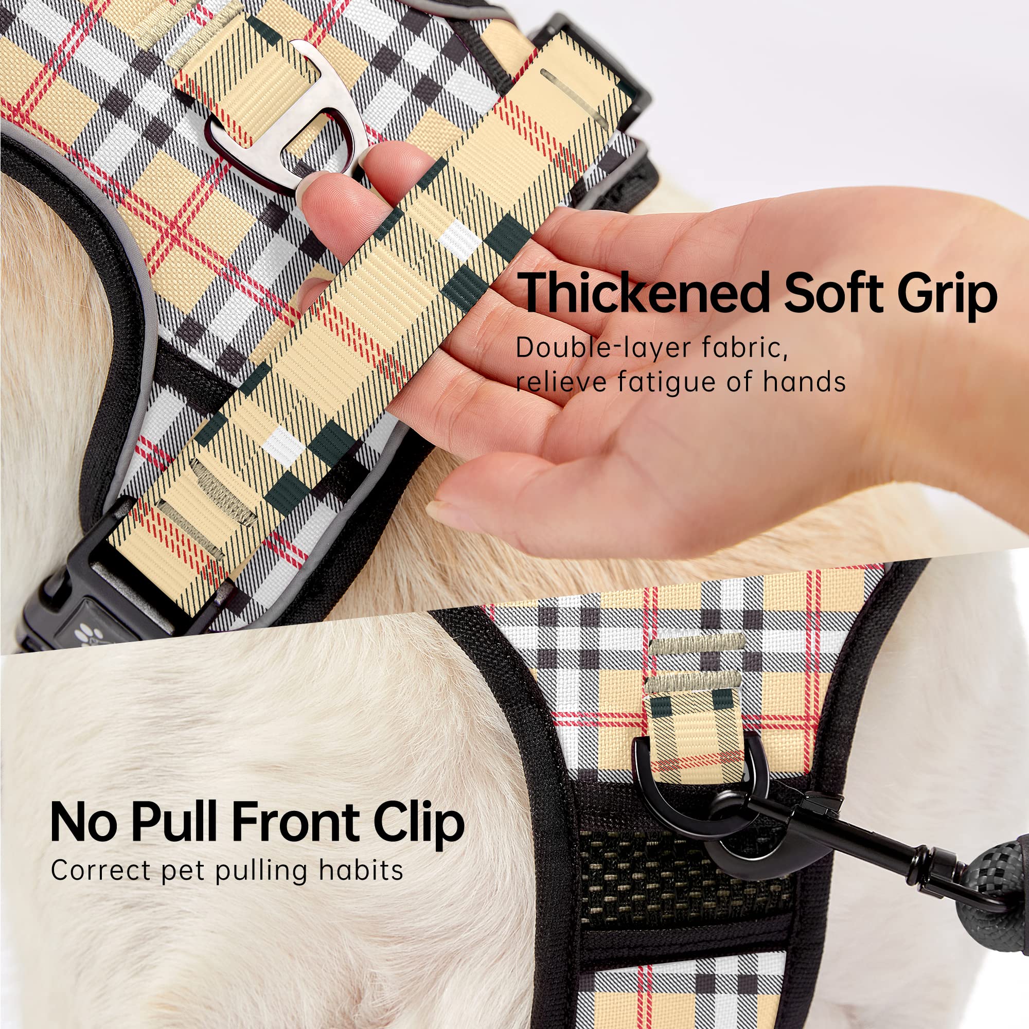 NESTROAD dog harness showing its adjustable shoulder and chest straps.