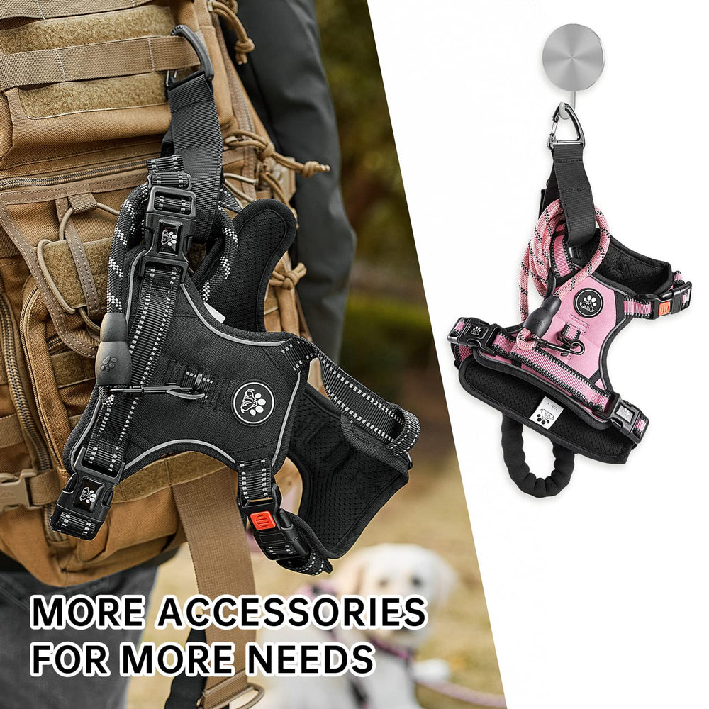 NESTROAD dog harness showing its adjustable shoulder and chest straps.