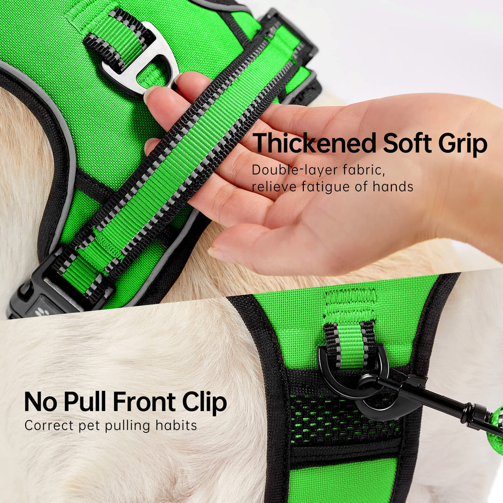 NESTROAD Reflective Dog Harness with its adjustable shoulder and chest straps.