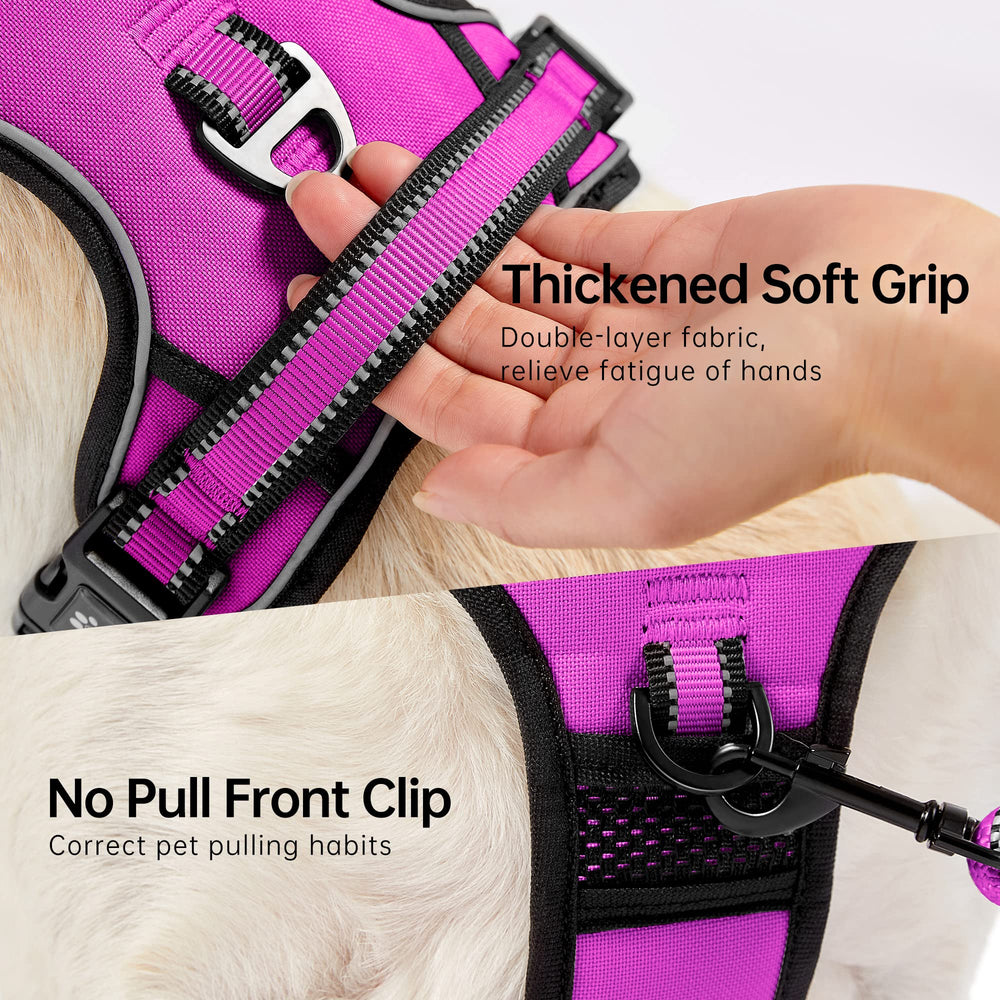 NESTROAD dog harness with its adjustable shoulder and chest straps.