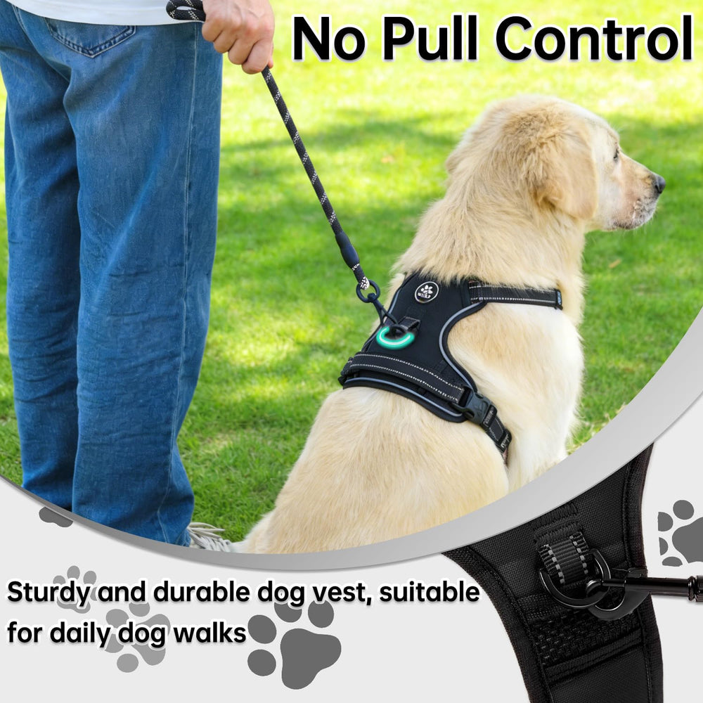 NESTROAD dog harness showing the front leash attachment clip.