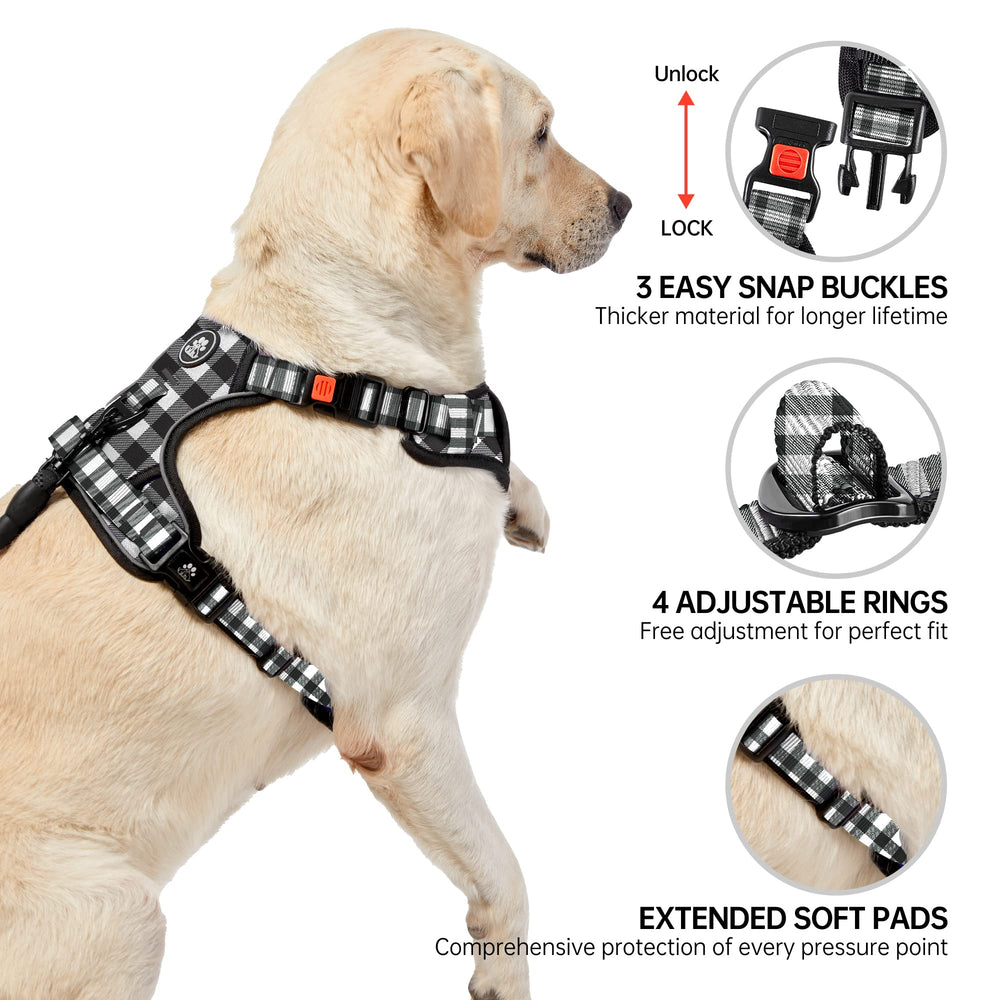 NESTROAD dog harness showing the front leash clip.