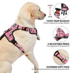 NESTROAD dog harness view highlighting the front leash clip.