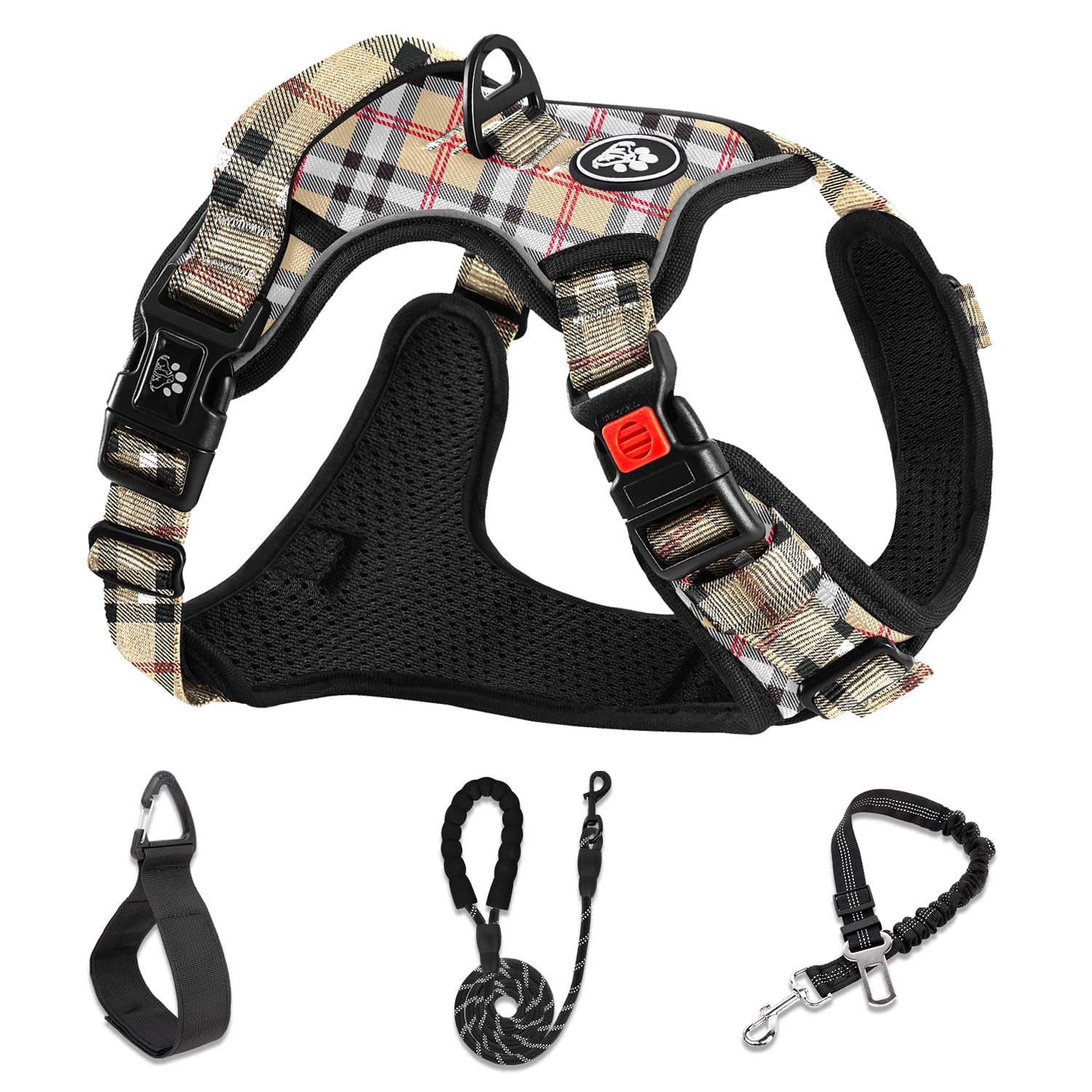 NESTROAD dog harness shown from the front as a vest-style walking harness.