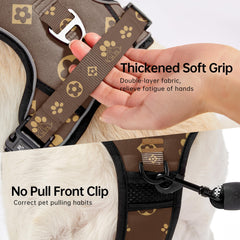 NESTROAD dog harness detail showing breathable mesh and padded pressure points.