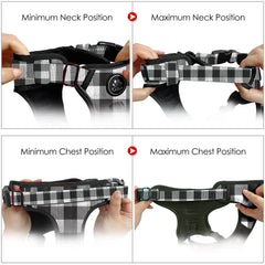 NESTROAD dog harness detail showing breathable mesh and padded areas.