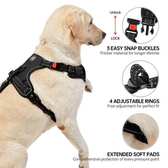 NESTROAD dog harness close-up of the padded breathable mesh.