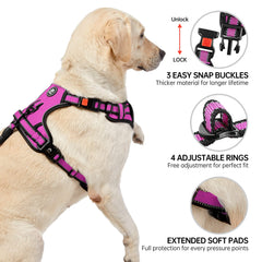 NESTROAD dog harness close-up of padded pressure points and air mesh.