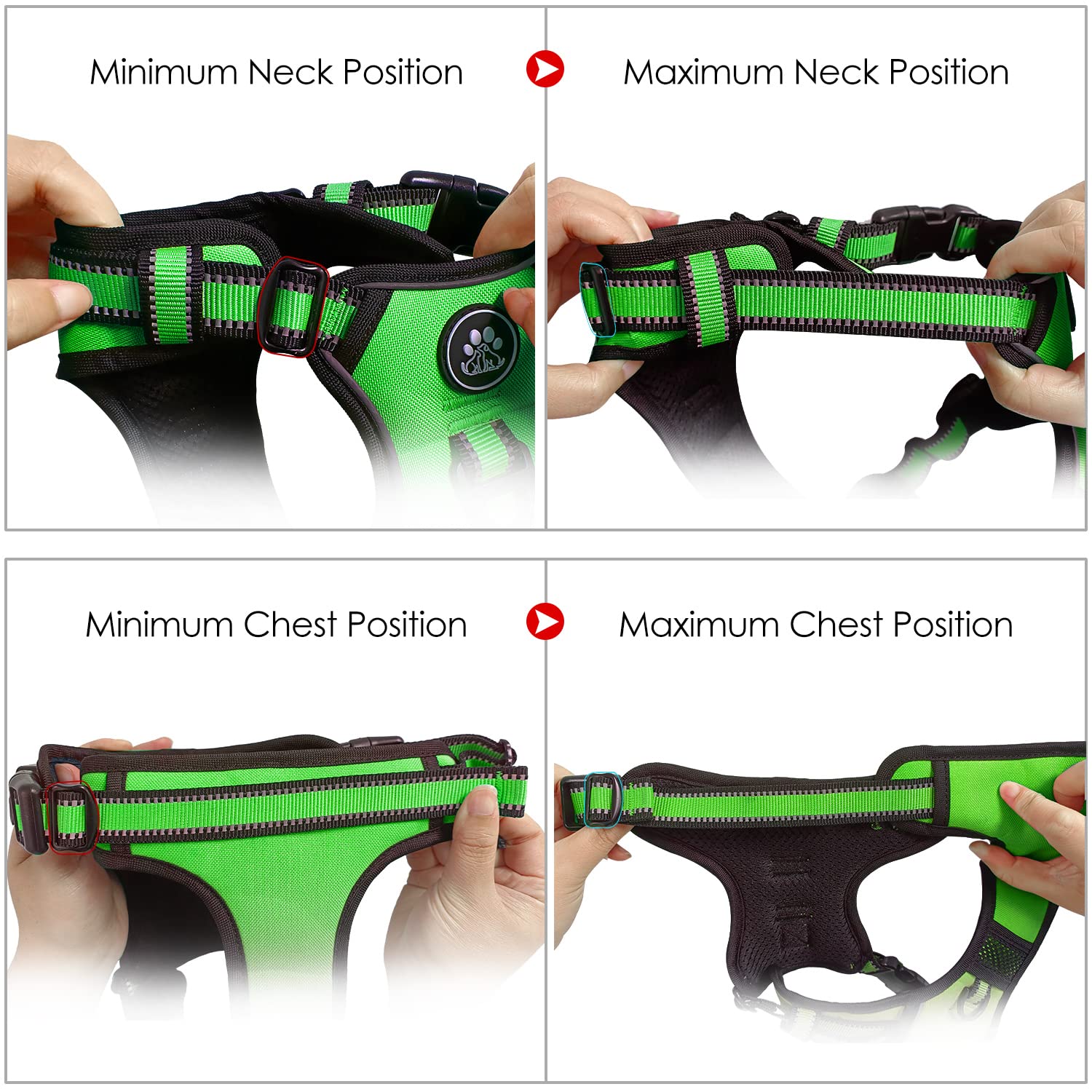 NESTROAD dog harness showing the rear leash clip.