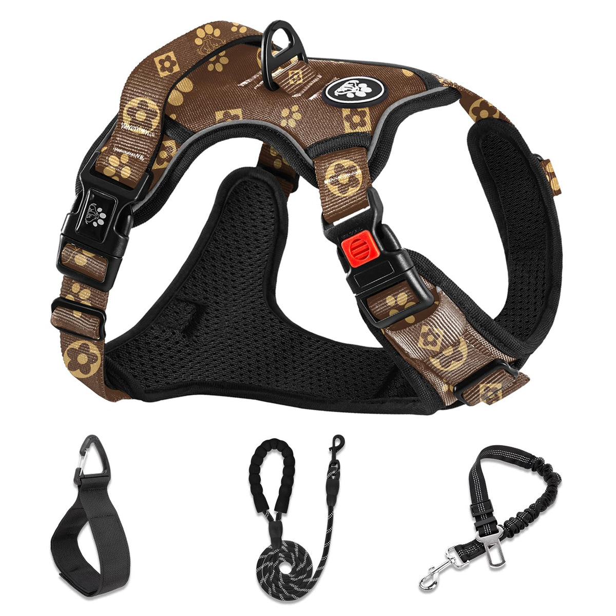 NESTROAD Reflective Dog Harness shown from the front.