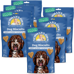 Newman's Own Dog Biscuits bag shown from the front.