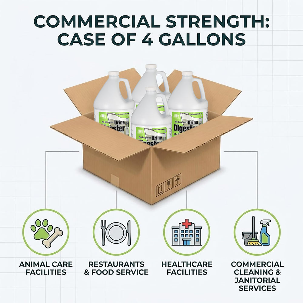 Nilodor urine enzymatic cleaner shown for drain cleaning.