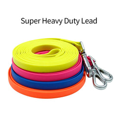 NIMBLE dog leash color choices include bright yellow, red, purple, green, black, blue, pink, and orange.