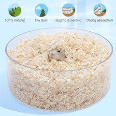 Niteangel Aspen Bedding shavings shown in a close detail view.