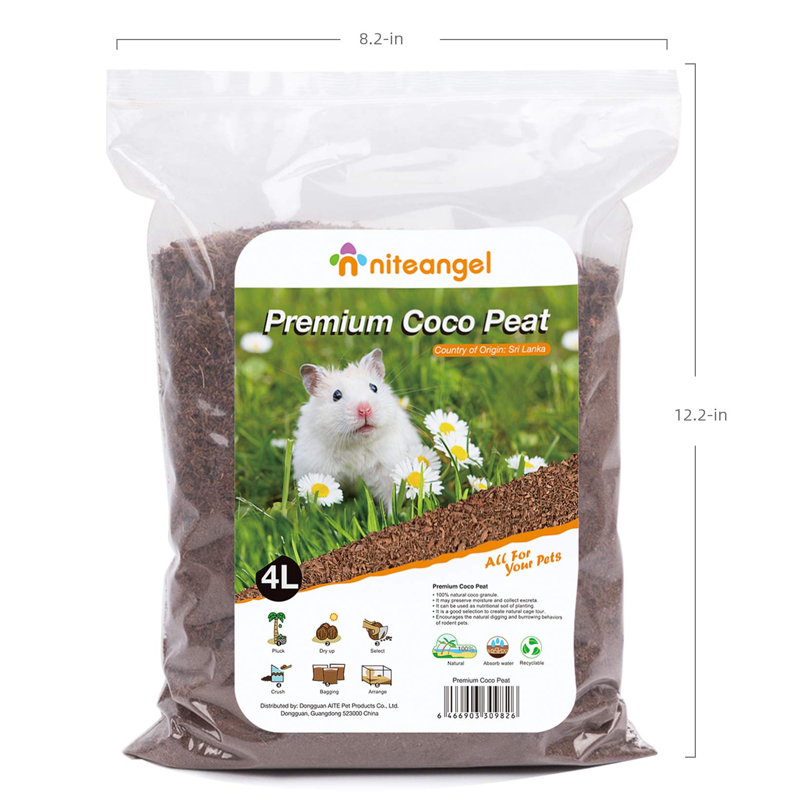 Niteangel hamster bedding for small pets including hamsters, gerbils and guinea pigs.