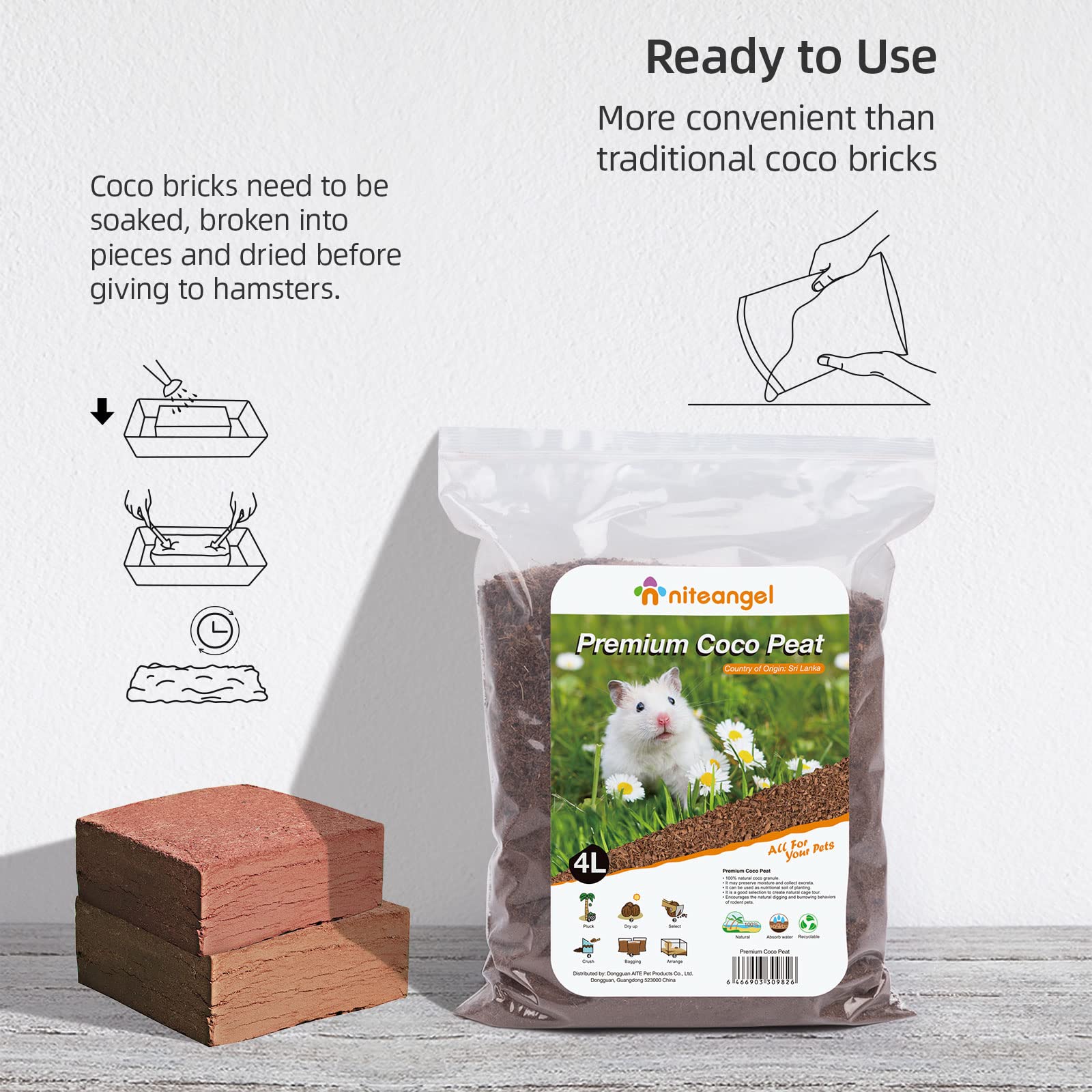 Niteangel hamster bedding shown in detail to highlight its soft, delicate material.