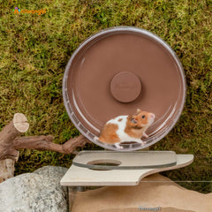Niteangel hamster wheel detail showing the dual ball bearing design.