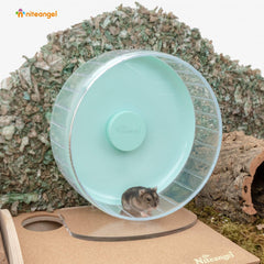 Close-up of the dual ball bearings in the Niteangel hamster wheel.