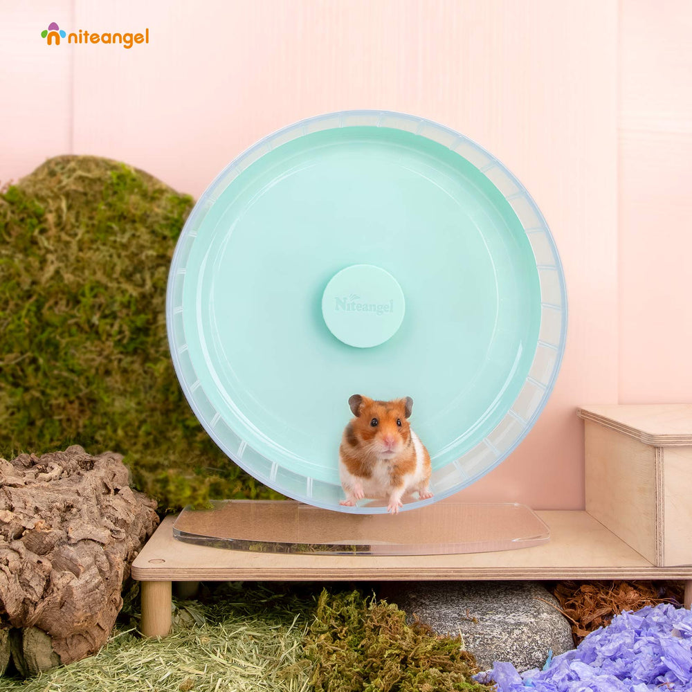 Niteangel hamster exercise wheel showing the dual ball bearing detail.