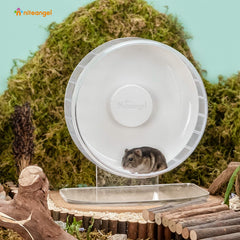 Niteangel hamster wheel detail showing its dual ball bearing design.