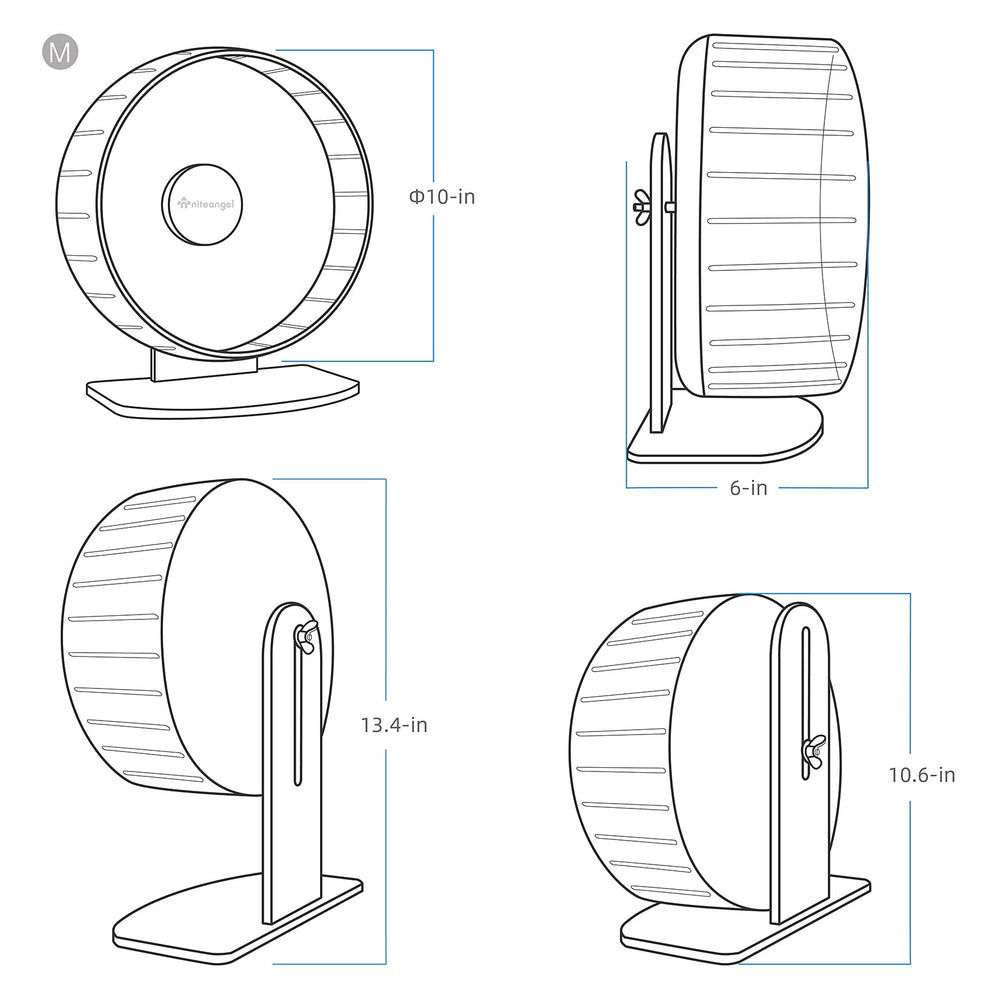Detail of the PS plastic running drum on the Niteangel hamster wheel.