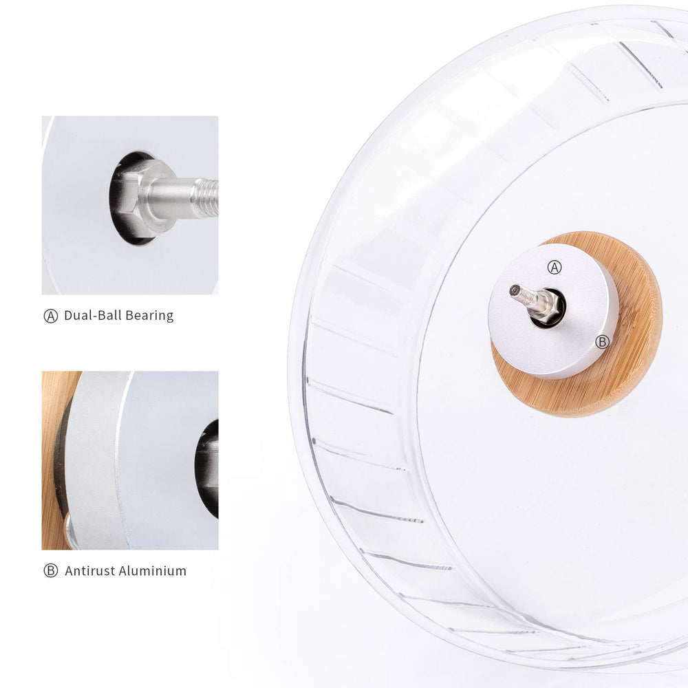 Niteangel hamster exercise wheel standing on a platform.