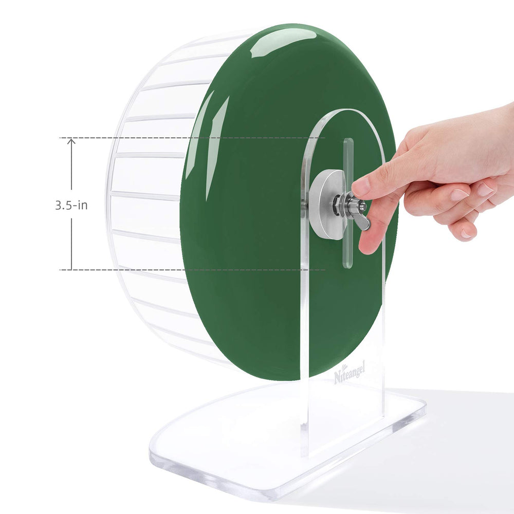 Niteangel hamster exercise wheel close-up of the PS plastic running drum.