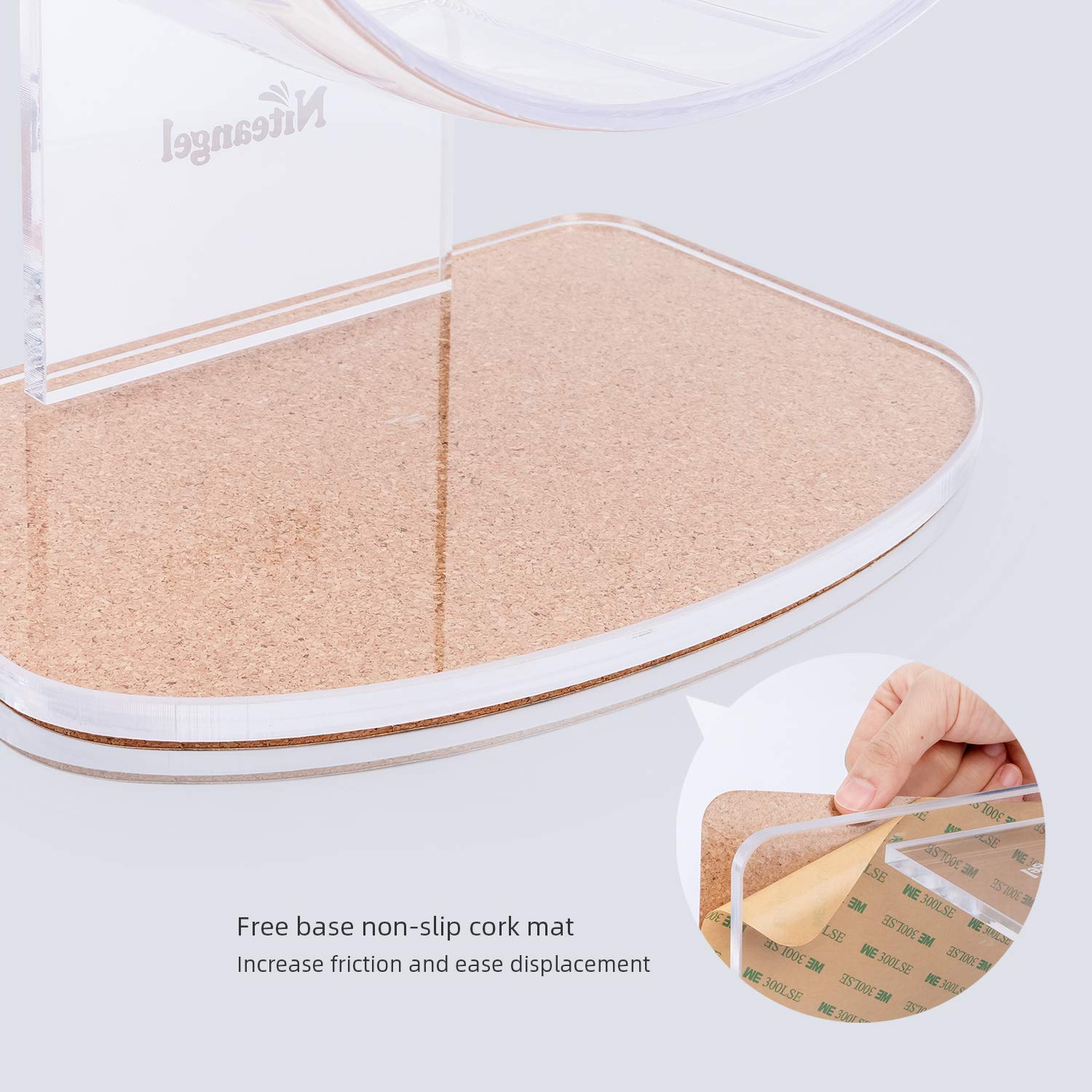 Niteangel hamster wheel shown from the side to reveal its overall profile.