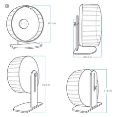 Niteangel hamster exercise wheel highlighting its solid base.
