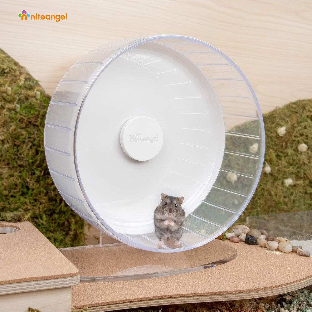 Niteangel hamster exercise wheel shown from a three-quarter angle.