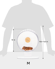 Niteangel hamster exercise wheel wide running track shown at an angle.