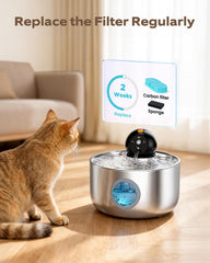 NOBXBON cat water fountain filter cartridge shown in close-up.