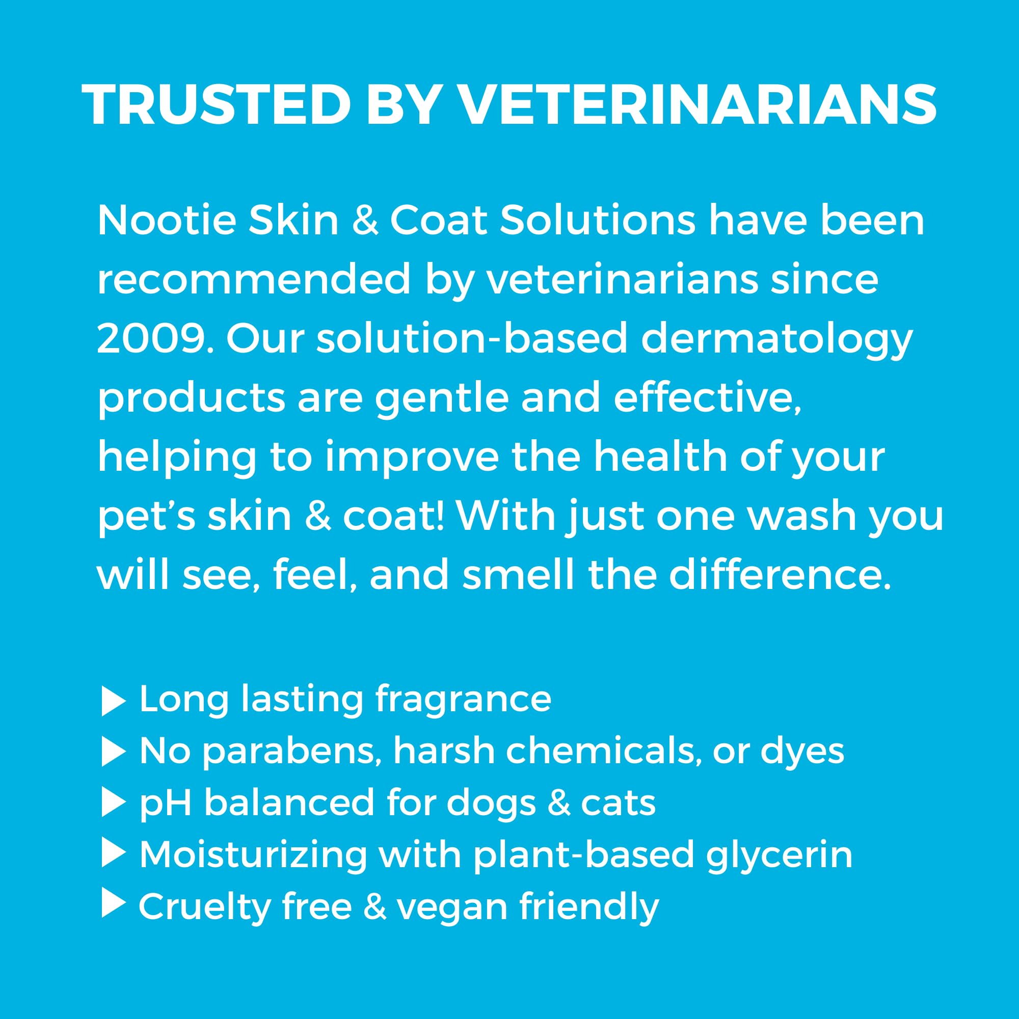 Nootie Pet Shampoo shown during a dog grooming routine.