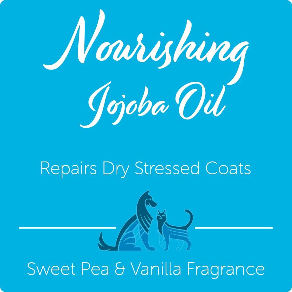 Nootie Pet Shampoo shown for dry coat grooming.