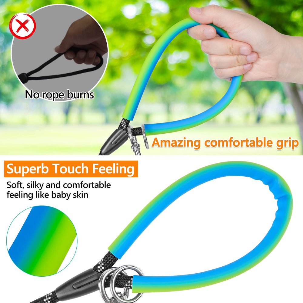 NTR 30FT training leash with its bone-shaped locking hook in close view.