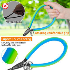 NTR 30FT training leash with its bone-shaped locking hook in close view.